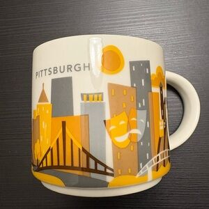 Pittsburgh Skyline Mug - Yellow and Gray
